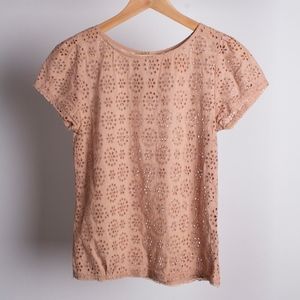 ZADIG & VOLTAIRE cotton Eyelet Tulipe Top XS